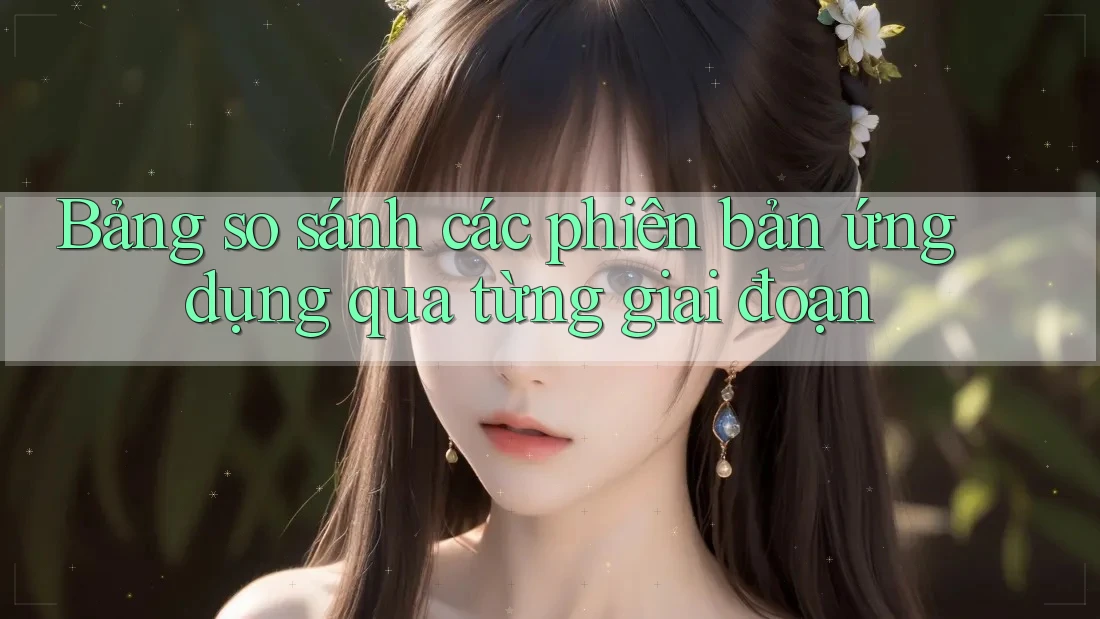 Bảng so sánh các phiên bản ứng dụng qua từng giai đoạn Bảng so sánh các phiên bản ứng dụng qua từng giai đoạn