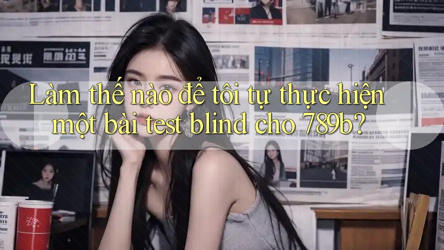 Làm thế nào để tôi tự thực hiện một bài test blind cho 789b? Làm thế nào để tôi tự thực hiện một bài test blind cho 789b?